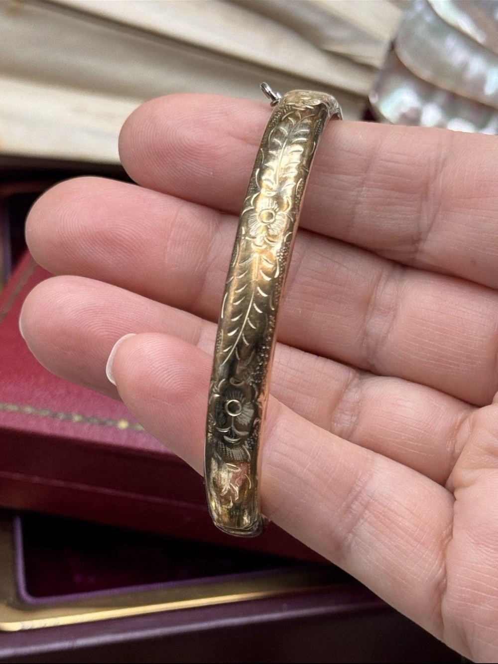 Vintage 12K Gold Filled Bangle Bracelet